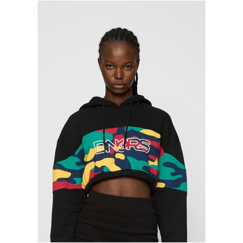 Dangerous DNGRS Women's crop sweatshirt HideMe black/colorful Cene