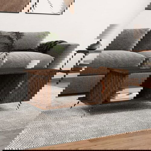 VidaXL Stolić za kavu Smeđa hrasta 90x50x40 cm konstruirano drvo Slike