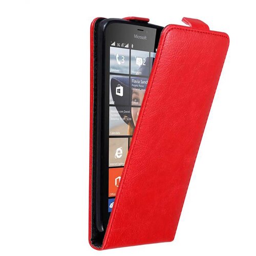 Cadorabo Ohi&scaron;je, združljivo z Nokia Lumia 640 v rdeče jabolko - Za&scaron;čitni ovitek v obliki flipa z magnetnim zapiranjem, (20564305) Cene