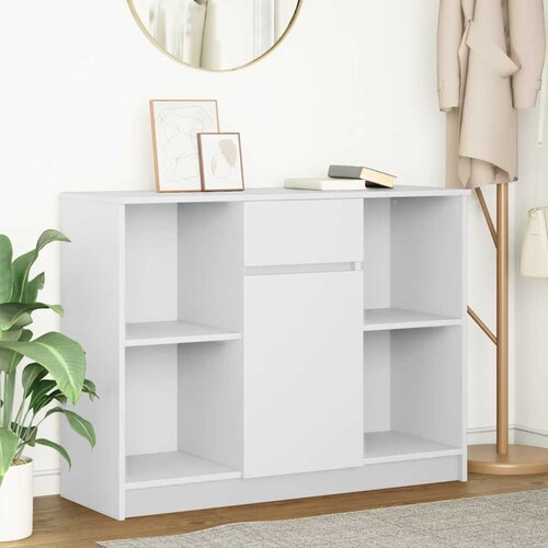 vidaXL Komoda s predalom bela 101x35x76 cm inženirski les Cene