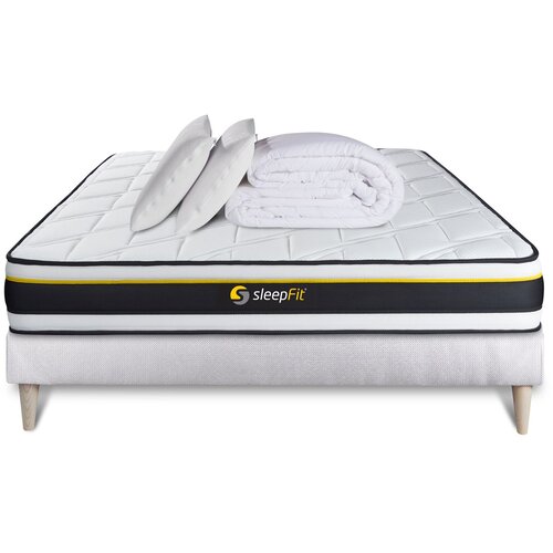 SLEEPFIT Celoten paket za posteljo - Vzmetnica 200x200 cm + vzmetnica z letvami (komplet) + 2 vzglavnika + odeja - Soft, (21613934) Cene