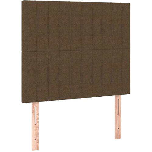  Okvir za krevet bez madraca tamnosmeđi 80x200 cm od tkanine Slike
