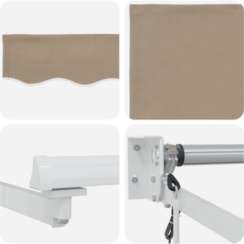 vidaXL Samodejna retraktibilna tenda Bež 450x300 cm, Zamenjava tkanine za tendo za okvir 4.5x3 m Bež Cene