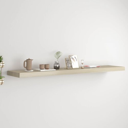 VidaXL Plutajuća zidna polica boja hrasta 120 x 23,5 x 3,8 cm MDF Slike