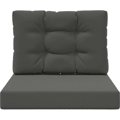  Jastuk za vanjsku sofU 2 pcs Antracit Poliester - Antracit 60 x 60 cm 1x sjedalo +1x naslon (3D s bartagom) Slike