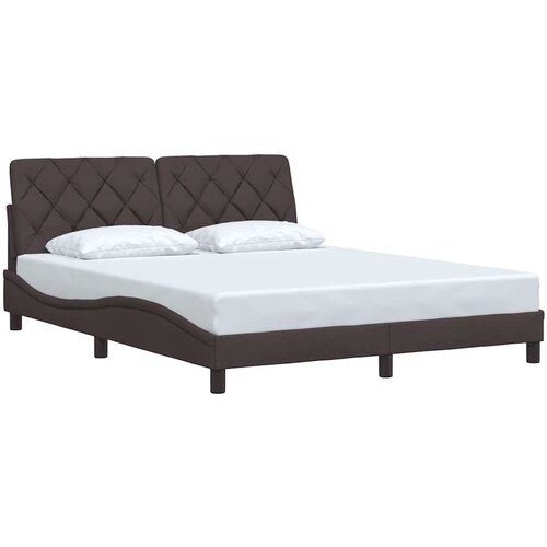 VidaXL okvir za krevet bez madraca tamnosmeđi 160x200 cm od tkanine Slike