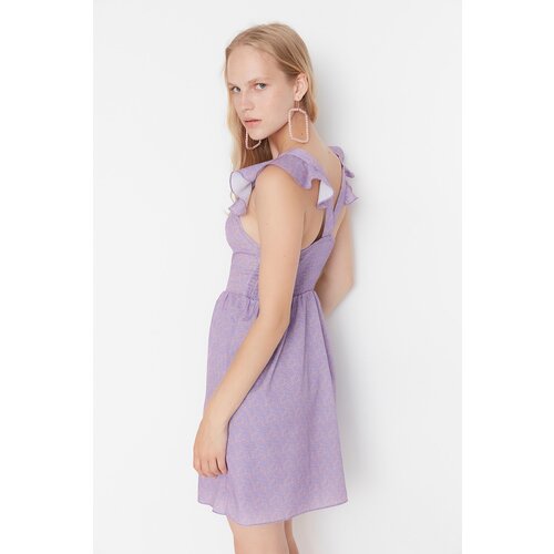 Trendyol Lilac Back Detailed Dress Slike