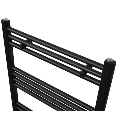  Crni kupaonski radijator za centralno grijanje ravni 600 x 1160 mm Slike