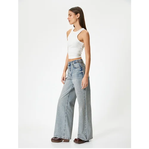  Wide Leg Jeans with Standard Waist Pocket - Bianca Wide Leg Jeans