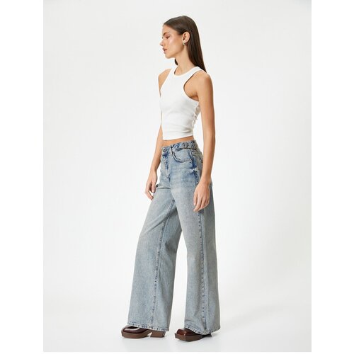  Wide Leg Jeans with Standard Waist Pocket - Bianca Wide Leg Jeans Slike