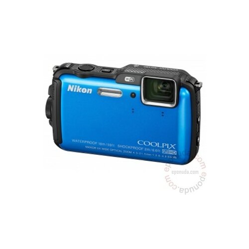 Nikon Coolpix AW120 plavi digitalni fotoaparat Slike