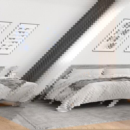 Furnova Posteljni okvir siva sonoma 200x200 cm inž. les in kovina, (21937569) Slike
