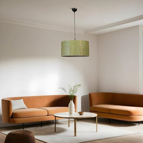 Opviq bambu 03 abajurlu tekli Sarkıt avize greenblack chandelier Slike