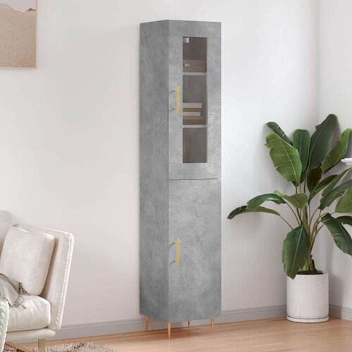  Visoka komoda siva betona 34 5x34x180 cm od konstruiranog drva Cijene