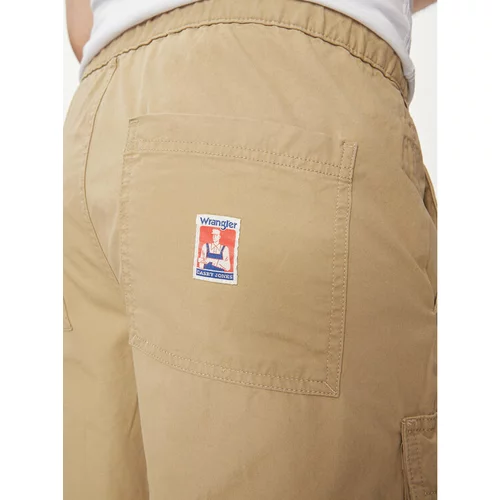 Wrangler Kratke hlače iz tkanine Casey Utility 112352191 Bež Relaxed Fit
