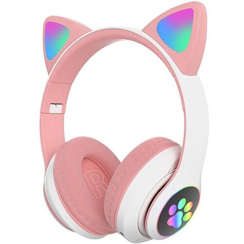  Slu&scaron;alice za djecu CAT EAR Kids STN-28, bluetooth, pink + bijela Cijene