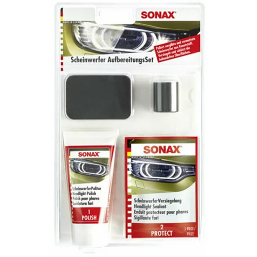 Sonax Set za poliranje žarometov (3-delni)