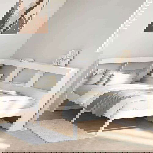  Krevet s regalom za knjige bez madraca bijeli 90x190cm borovina Cijene