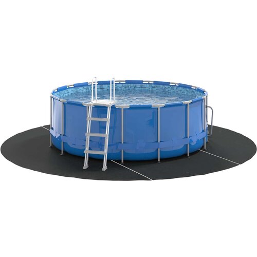  Podni sheet za bazen Crna &amp;Oslash; 306 cm Neslojno platno Slike