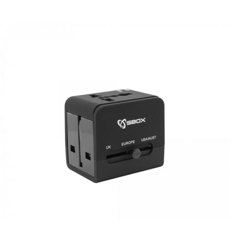 S Box TA-23 UNIVERZALNI PUTNI ADAPTER SA DVOSTRUKIM USB PUNJAČEM Cene