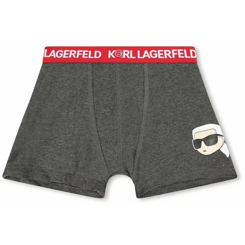 Karl Lagerfeld Otroške boksarice 2-pack siva barva