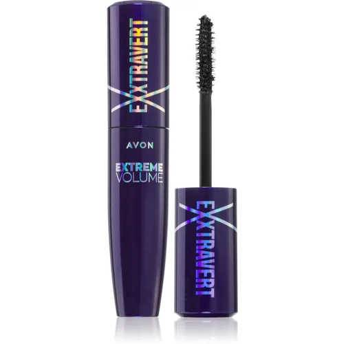 Avon Exxtravert Extreme Volume vodoodporna maskara za podaljšanje trepalnic za ekstra volumen odtenek Brown Black 9,5 ml Avon Exxtravert Extreme Volume vodoodporna maskara za podaljšanje trepalnic za ekstra volumen odtenek Brown Black 9,5 ml