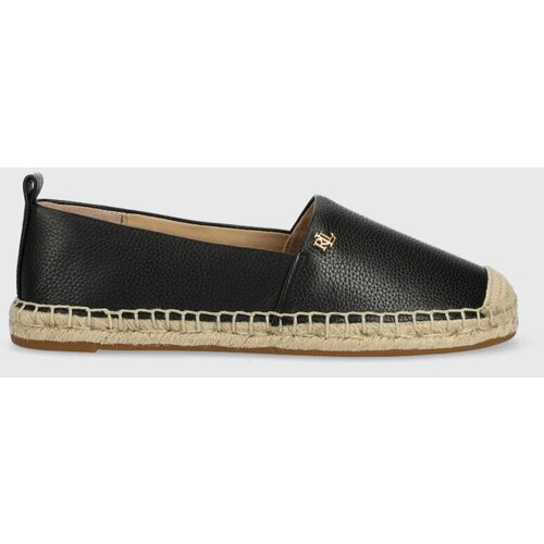 Polo Ralph Lauren Usnjene espadrile Cameryn IV črna barva, 802905304001 Slike