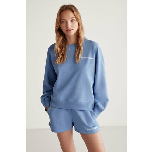 GRIMELANGE Sweatshirt - Blue - Oversize Slike