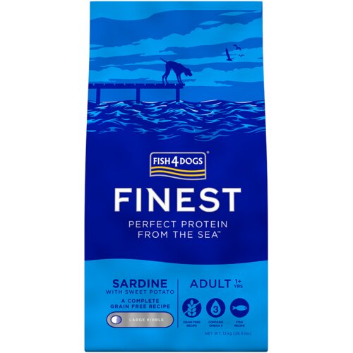 Fish4Dogs Finest Adult large sardine s sladkim krompirjem 12 kg Cene