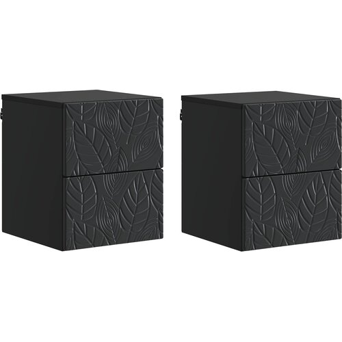 vidaXL Stenski nočni omarici 2 pcs Črna 34,5 x 33 x 40 cm, (5000247444) Cene