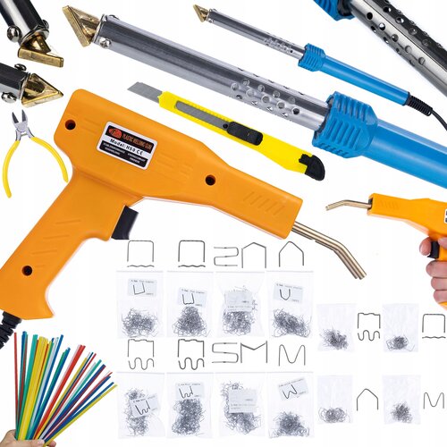 Rosfix blue lark 80W BL80W električni spajkalnik serije s + plastični spenjač v kovčku 200 sponk + 800 sponk + komplet prowelder mini lepilni komplet, (21746399) Cene