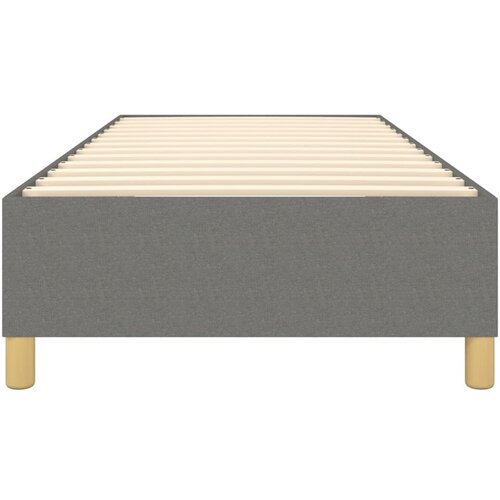  Okvir za krevet s oprugom tamnosivi 80x200 cm od tkanine Slike