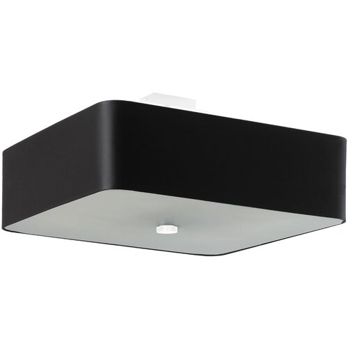 Nice Lamps črna stropna svetilka s steklenim senčnikom/s tekstilnim senčnikom 45x45 cm kortez &amp;ndash; Slike