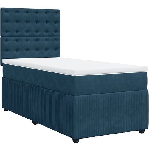 Box spring krevet s madracem tamnoplavi 90x200 cm bar&amp;scaron;unasti Slike