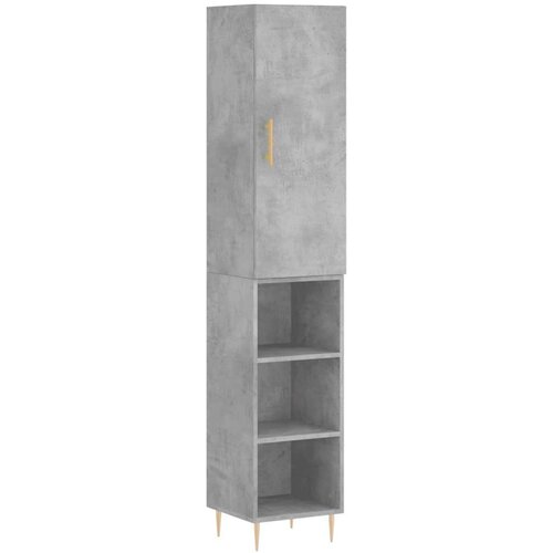 VidaXL Visoka komoda siva betona 34 5x34x180 cm od konstruiranog drva Slike