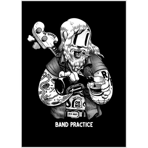 The Dudes Band Practice Unlimited Print Knjiga black Cene