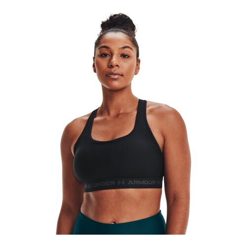 Under Armour UA Women's Armour Mid Crossback Sports Bra, Black/Jet Grey - S, (20490141) Cene