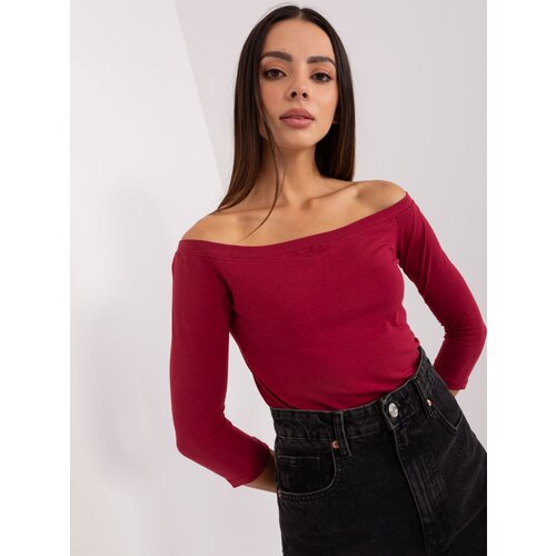 Fashion Hunters Burgundy waisted Spanish blouse BASIC FEEL GOOD Slike