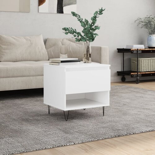 VidaXL Stolić za kavu bijeli 50 x 46 x 50 cm od konstruiranog drva Slike
