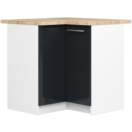 AKORD OLIWIA S90/90 Kabinet + BELI / GRAFITNI GLOS Vrh, (21713659) Cene