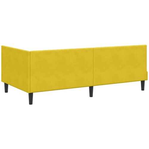  Kutni okvir kreveta s uzglavljem Žuta 90 cm x 200 cm Bar&amp;scaron;un Slike
