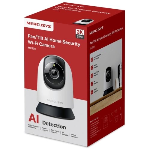 Mercusys unutarnja kamera, MC230(EU), 3K, WiFi, Pan/Tilt Slike