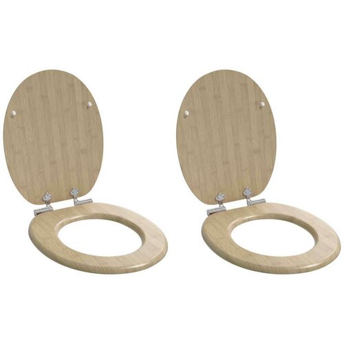  Toaletni pokrov s tiho zaporo 2 pcs Svetla bambusova barva, (5000208008) Cene