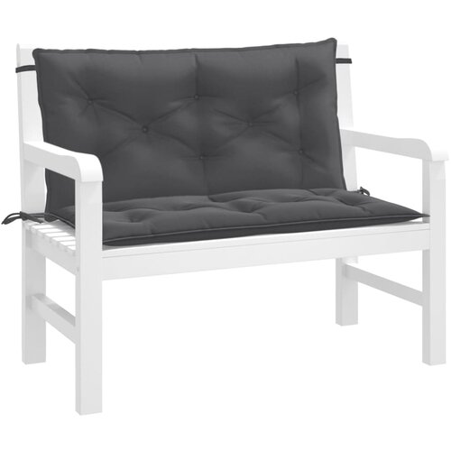 vidaXL Blazina za vrtno klop 2 kos melanž antracit 100x50x7 cm blago Cene