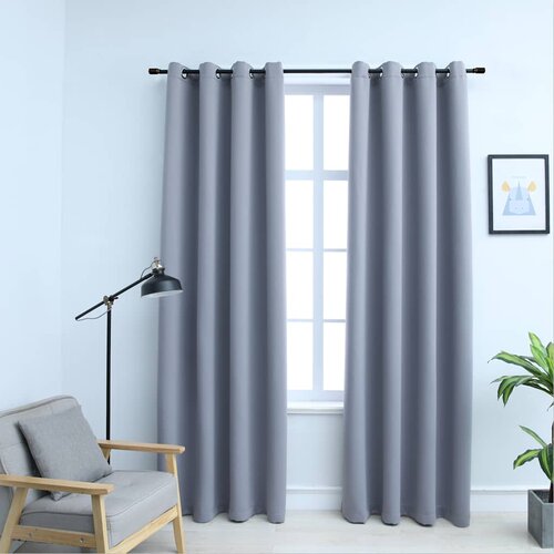  Zavjese za zamračivanje s prstenima 2 kom sive 140 x 175 cm Cijene