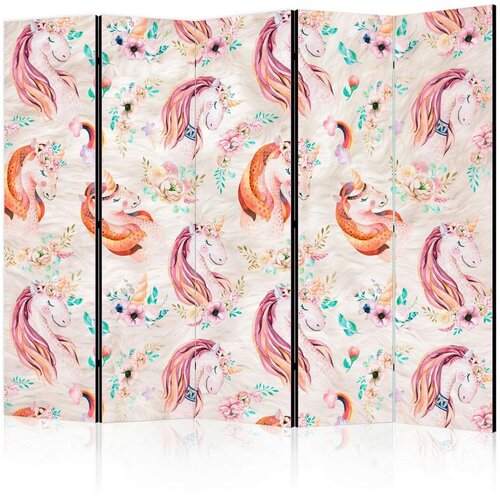 Artgeist Paravan Pastel Unicorns I, 5-Delni, Dvostranski Cene