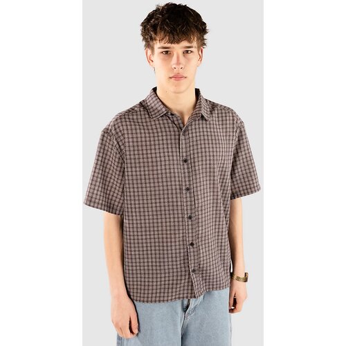 Blue Tomato Check Cotton Cropped Srajca violet Cene