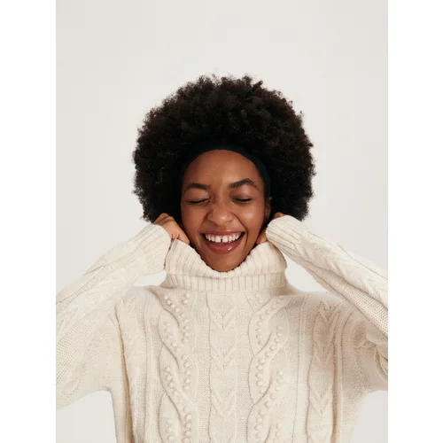 Reserved - Džemper s visokim ovratnikom - boja kože