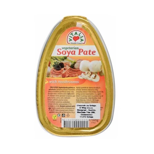  VEGETARIJSKA SOJINA PA&amp;Scaron;TETA SA PEČURKAMA 105G (1100018979) Slike