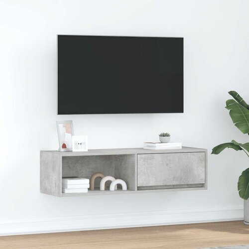 TV ormarić boja betona 100x31x25,5 cm od konstruiranog drva Cene